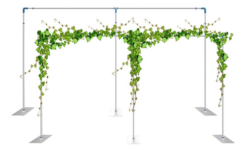 Soporte Fondo 10 X 50 Pie Kit Tubo Resistente Base Acero