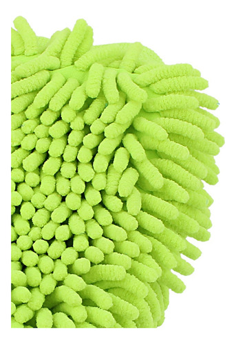 Zhmy Guante Lavado De Microfibra Chenille Auto Verde