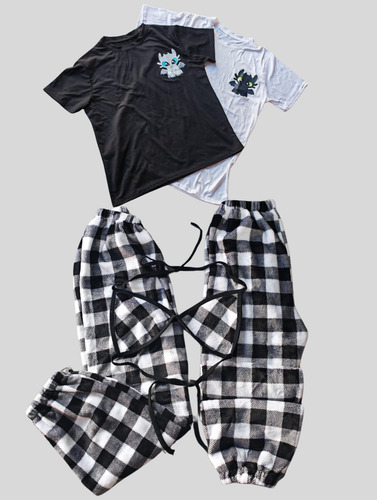 Set Pijama Dúo De 5 Piezas Para Pareja Divertidos Teddy