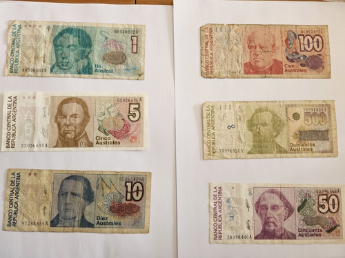 Billetes Antiguos Australes Argentinos (6)