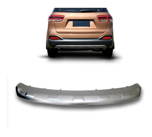 Spoiler Parachoque Traseiro Para Kia Sorento 16 A 19 Prata