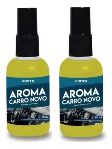 2 Arominhas Carro Novo 60ml Aromatizante Cheirinho Vonixx