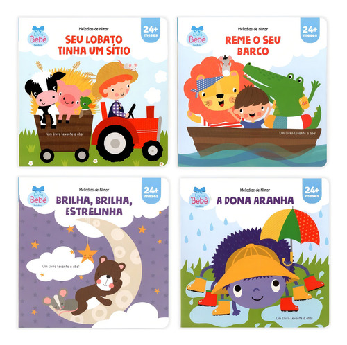 Coleção Melodias De Ninar | 4 Livros Levante A Aba | Editora Todolivro: N/a, De Equipe Editora Todolivro. N/a, Vol. N/a. Editorial Todolivro, Capa Dura, Edição N/a Em Português, 2024
