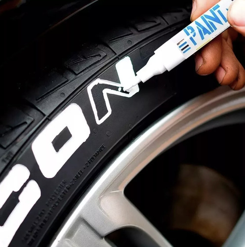 2 Canetas Kit Reparador Tinta Permanente Veicula Tira Riscos Cor Branco
