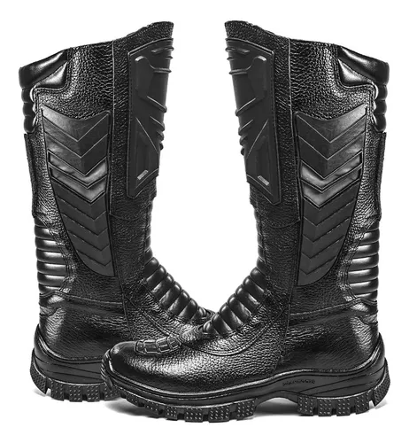 Bota militar masculina cano cheap longo