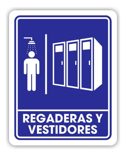 Señalamiento Regaderas Y Vestidores 30x40