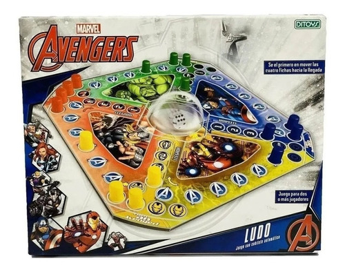 Ludo Avengers C Cubilete Automático Juego Mesa Marvel Ditoys