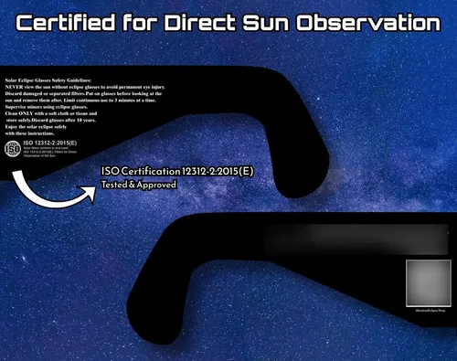Gravitis Gafas De Eclipse Solar, Con Certificación Iso, Vi.