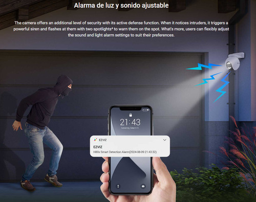 Cámara Seguridad Wifi Domo Exterior Ezviz Dual 8mp Autozoom