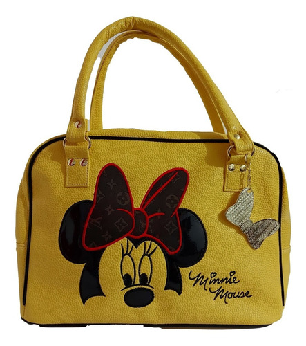 Imagen 1 de 8 de Bolsa De Dama, De Disney, Minnie Mouse En Color Amarillo.