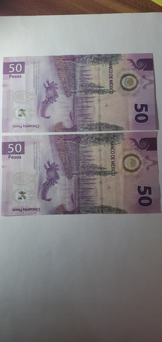 Billete 50 Pesos Ajolote Serie Ab Y Ae
