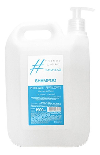 Shampoo Hashtag Te Verde - Mango Revitalizante 1900ml