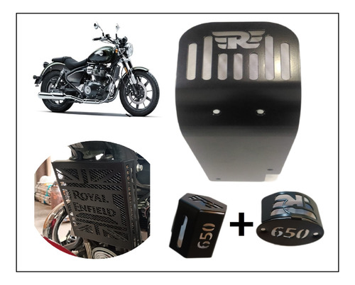 Kit Protetor De Cárter + Radiador + Fluido Super Meteor 650