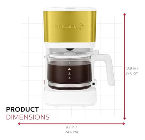 Cafetera Holstein Housewares Para 5 Tazas, Pause N Serve, On