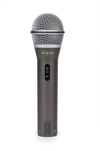 Micrófono Samson Q2U dinámico cardioide gris