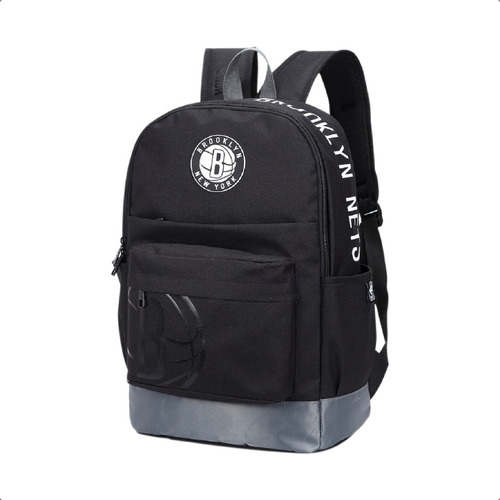 Mochila Escolar Colegio Secundaria Portanotebook 16 Pulgadas Color Negro Diseño De La Tela Liso