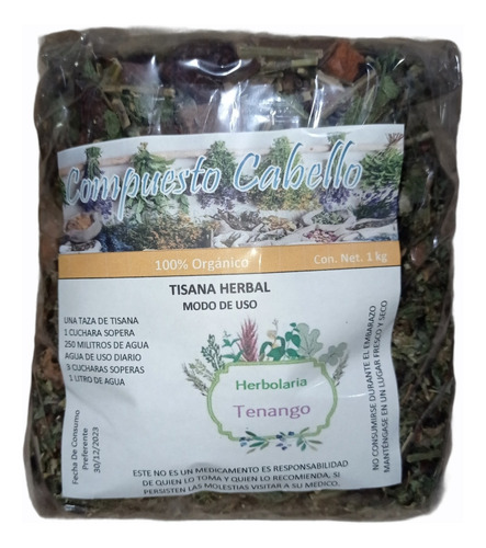 Té Tisana Herbal Cabello 1kg 100% Natural Productos Tenango