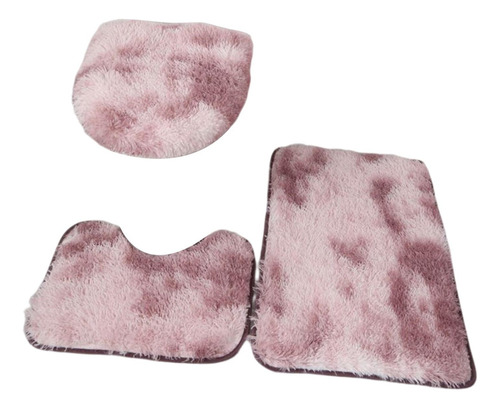Juego De 3 Alfombrillas De Baño Con Tapa De Inodoro