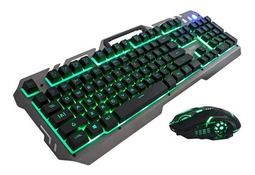 Kit Gamer Teclado Mouse Retroiluminado Led Combo Noga Nkb-96