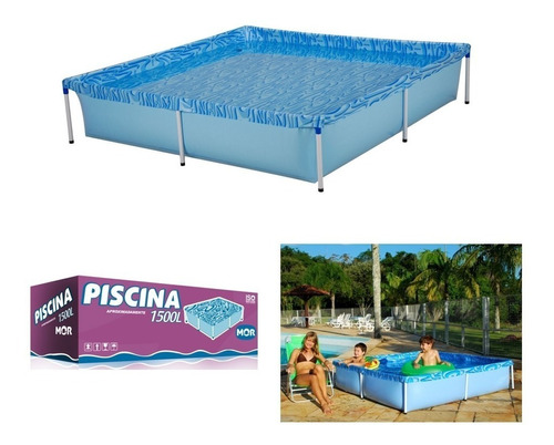 Piscina 1500 Litros Standart Infantil Estruturada Lona - Mor