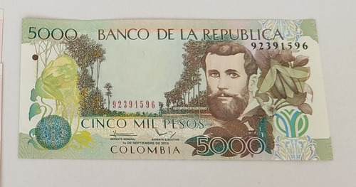 Billete 5.000 Pesos Año 2013 Estado Sin Circular Unc. 10/10