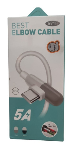 Cable Datos Cargador Usb A Tipo C 1 Metro Tipo L 90°