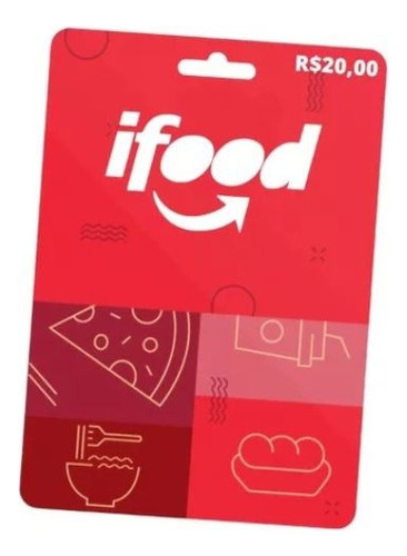 Gif Card Ifood Cartão Presente $ 20 Entrega Rápida