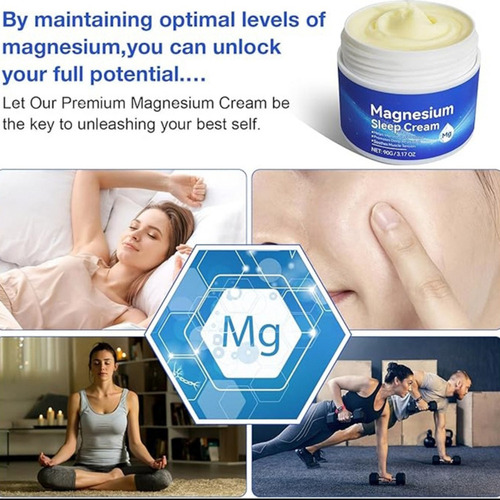 Crema Para Dormir Con Magnesio, Crema Tópica De Magnesio