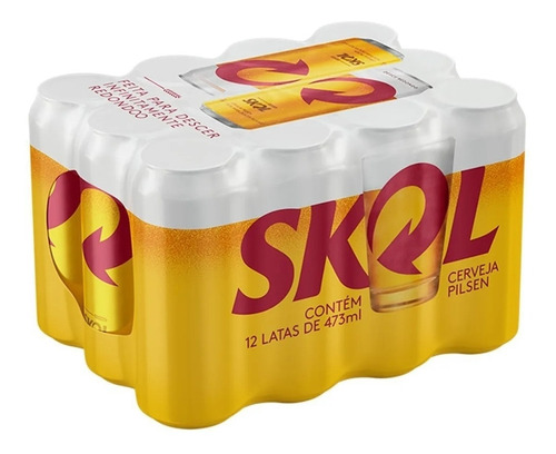 Cerveza Skol Latão X 12 Un