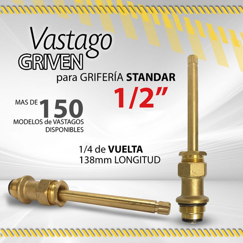 Vastago Griven Griferia Standar 1/2-1/4 Vuelta 138mm / 10118