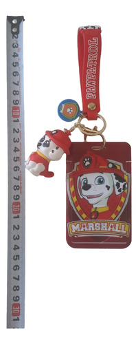 Llavero Paw Patrol Marshall Con Porta Tarjeta Sube