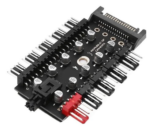 Extensión Splitter Fan 10 Ventiladores De Pc Hub Pwm - Sata