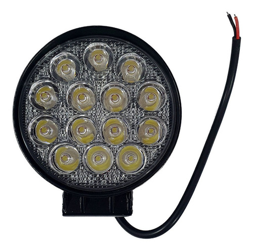 Farol De Milha Redondo Ray X Off Road 14 Leds 42w Lt1042