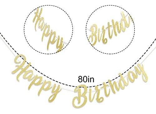 Banner De Cumpleaños - Banner De Cumpleaños Dorado Brillante