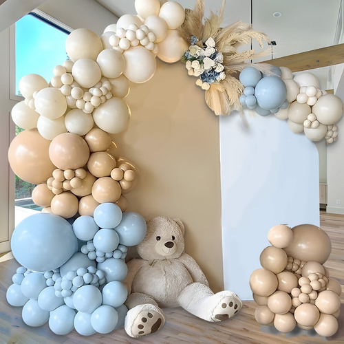 Guirnalda de globos de látex azul Celebratetime arco set baby shower fiesta decoración para bautizo cumpleaños globo decoración multi tamaño globos