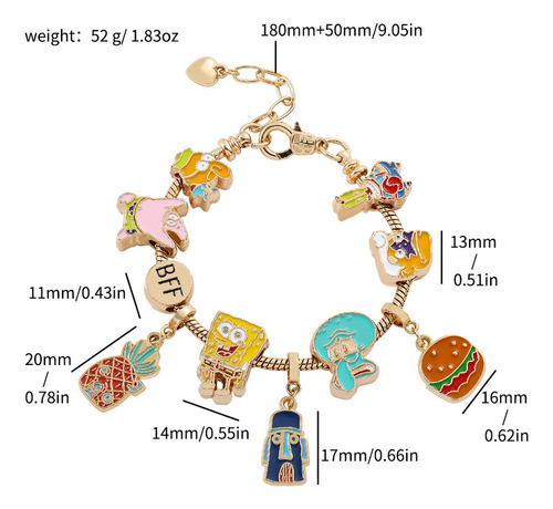 Bob Esponja Squarepants Pulsera De Abalorios Joyería