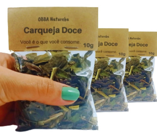 3 Chás Carqueja Doce Puro - O Verdadeiro Baccharis Articula