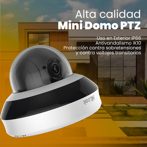 Cámara de seguridad Hikvision PTZ-N2404I-DE3 HiLook con resolución 4MP visión nocturna incluida color blanco