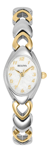 Reloj Bulova De Acero Inoxidable Bicolor Para Mujer Esfera B
