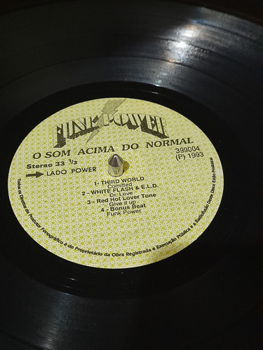 Lp Funk Power - O Som Acima Do Normal - Disco Vinil Black (Usado)