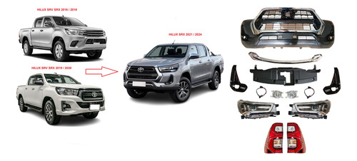 Kit Frente Transformação Hilux Srx 2021 22 23 2024 Completo