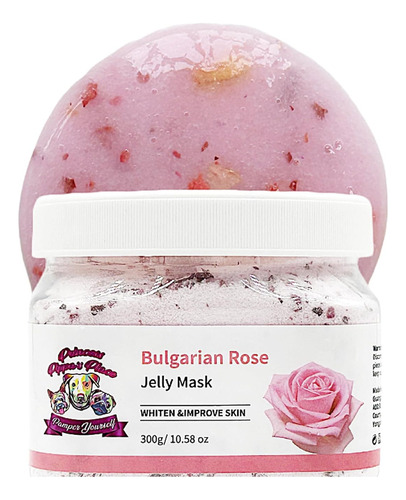 Mascarilla Facial Hidratante Gelatina En Polvo Rosa Búlgara