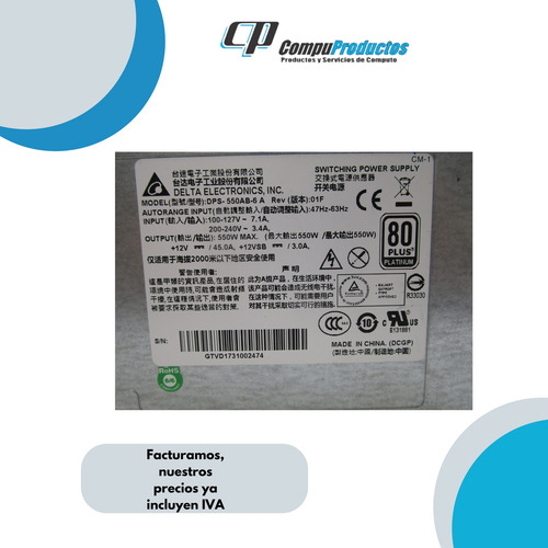 Fuente Poder Delta Dps-550ab-6 A 550w