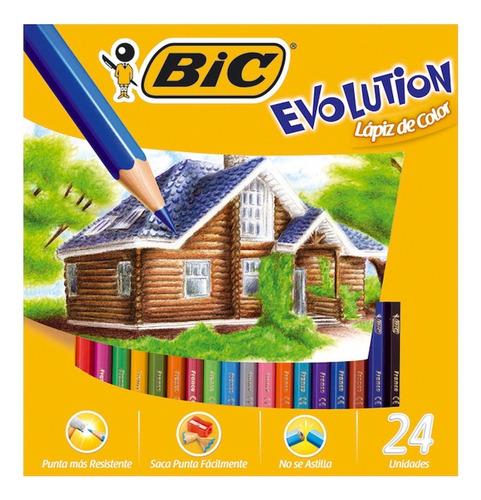Cores Bic Conte Evolution 24 cores