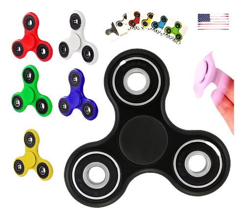 2 X Tri Edc Mano Spinner Fidget Dedo Cerámica Bola Enfoque E