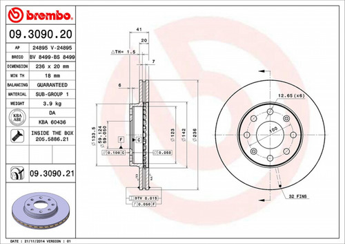 Rotor Freno Disco Chevrolet Spark Classic 2016-2017