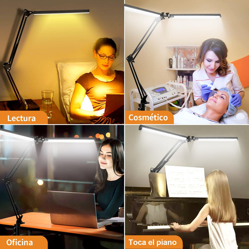 Lámpara De Escritorio Led Con Brazo Flexible De 360°,
