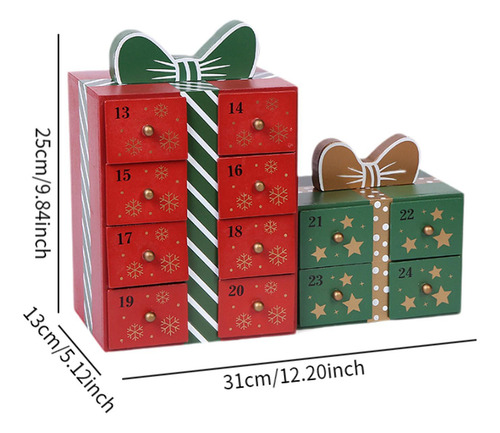 Calendario De Adviento De Madera Para Navidad, Para