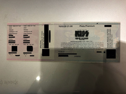 Ingresso Pista Premium Inteira Show Do Kiss - São Paulo 2021
