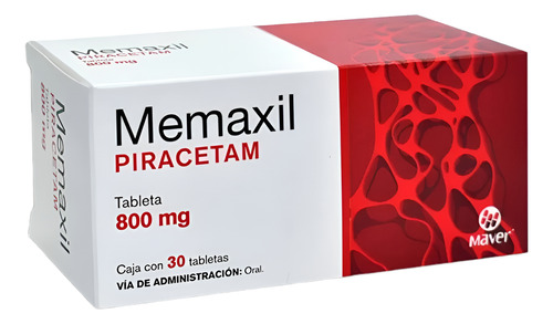 Piracetam 800 Mg Memaxil Caja Con 30 Tabletas Maver